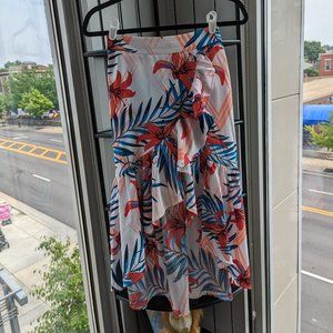 high low floral skirt